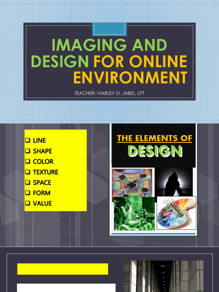 Lesson 3 Imaging and Design For Online Environment 2024 | PDF ...