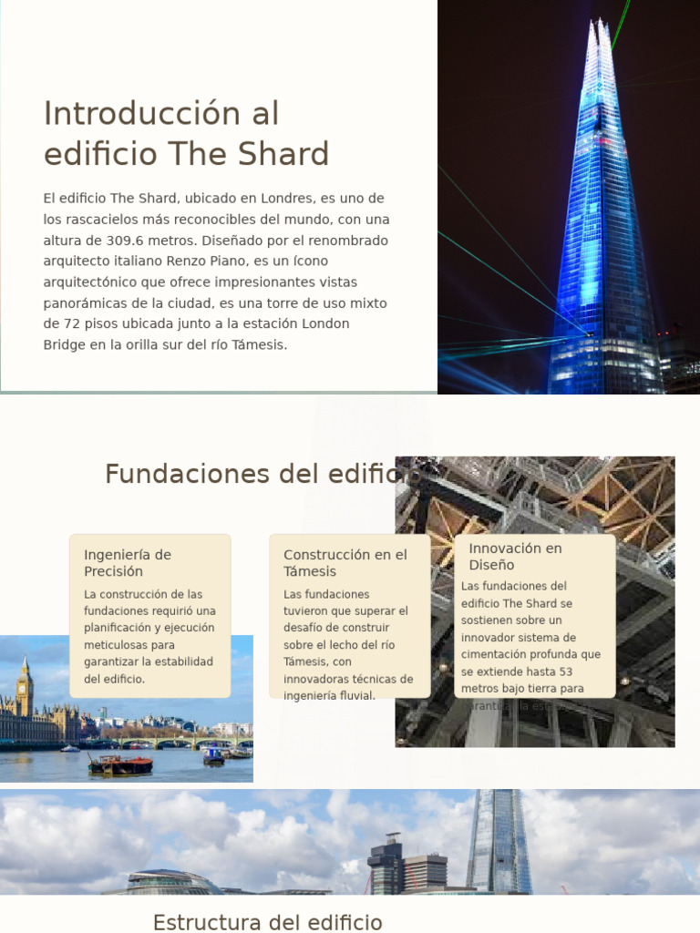 The Shard: Innovación y Sostenibilidad en Londres | PDF | edificio ...