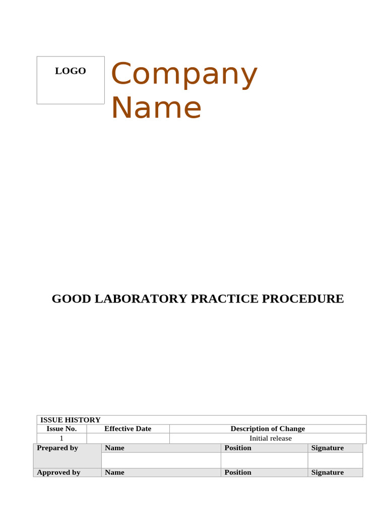 Good Laboratory Practice Procedure Guide | PDF | Laboratories | Calibration