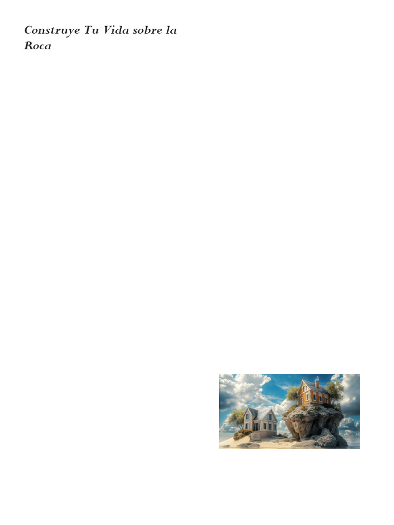 Construye Tu Vida Sobre La Roca - Panfleto | PDF | Cristo (título) | Jesús