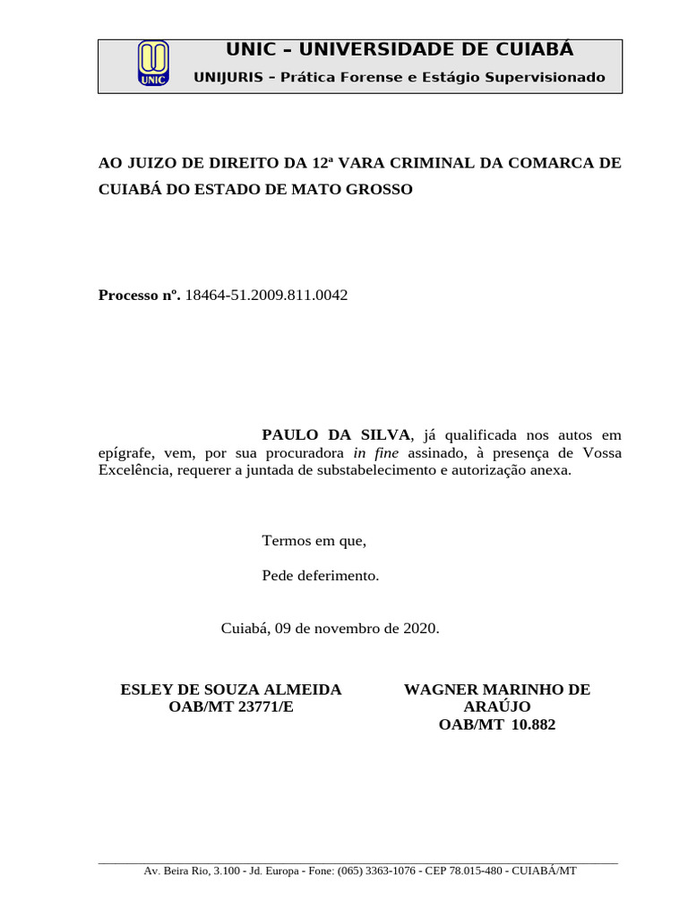 Juntada de Petição de Habilitação | PDF | Advogado | Brasil