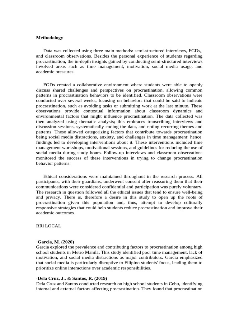 Methodology | PDF | Procrastination | Professional Skills