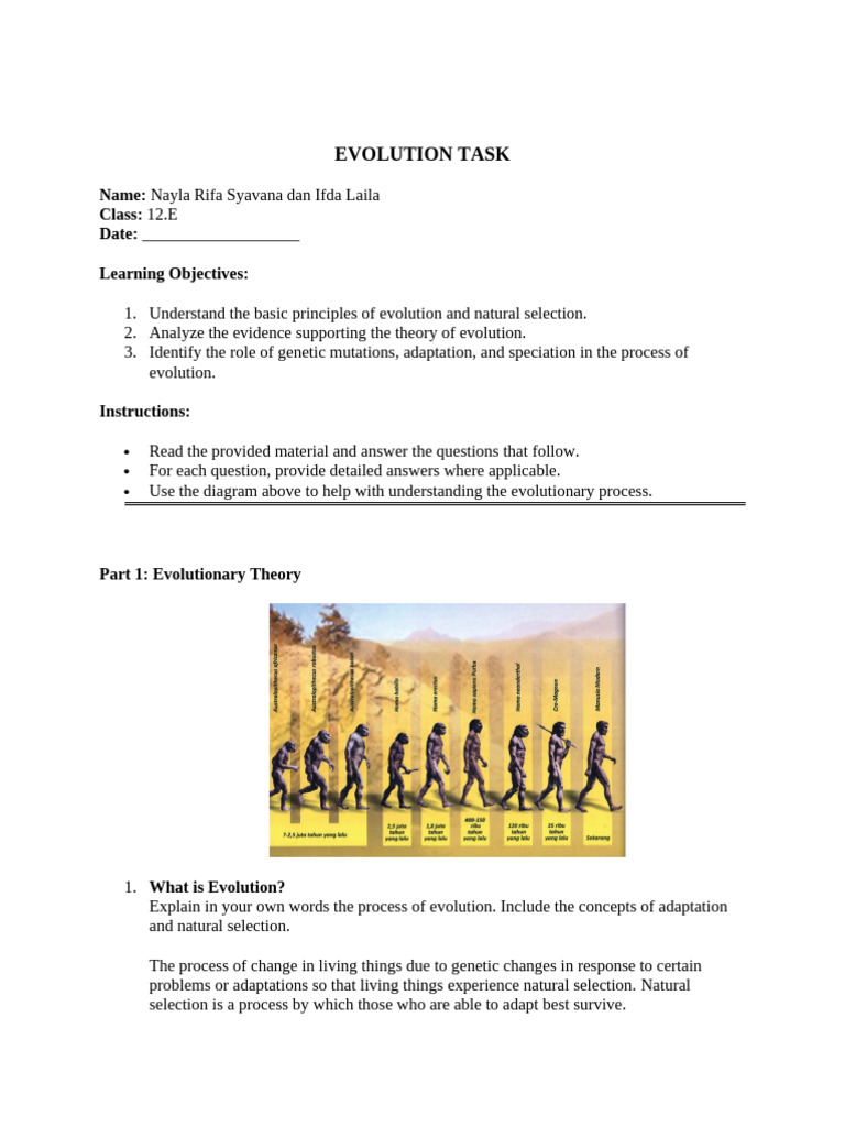 Understanding Evolution and Natural Selection | PDF | Natural Selection ...