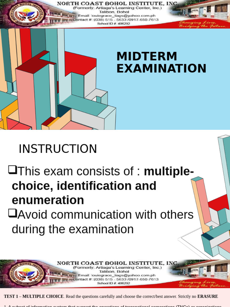 Midterm Exam Instructions and Questions | PDF | Information | System