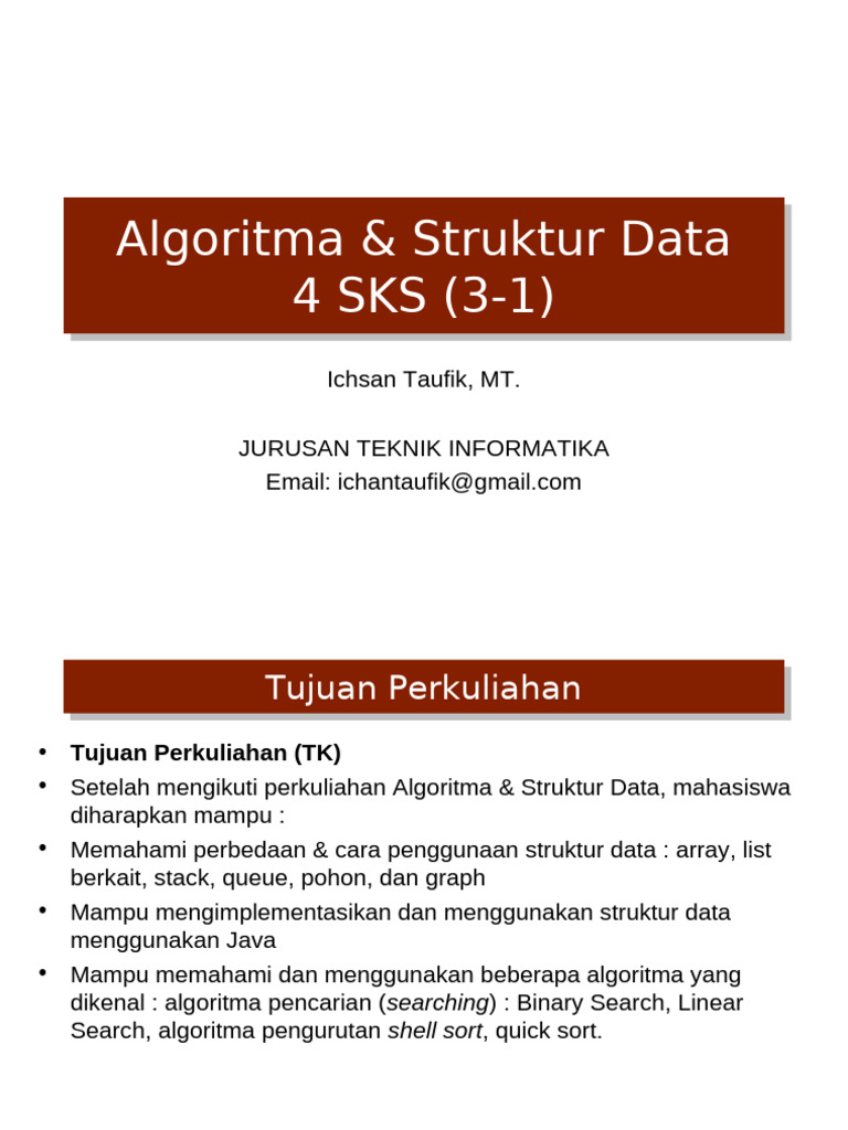 Algoritma dan Struktur Data dalam Java | PDF