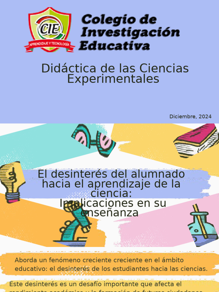 Desinterés Estudiantil en Ciencias: Causas y Soluciones | PDF ...