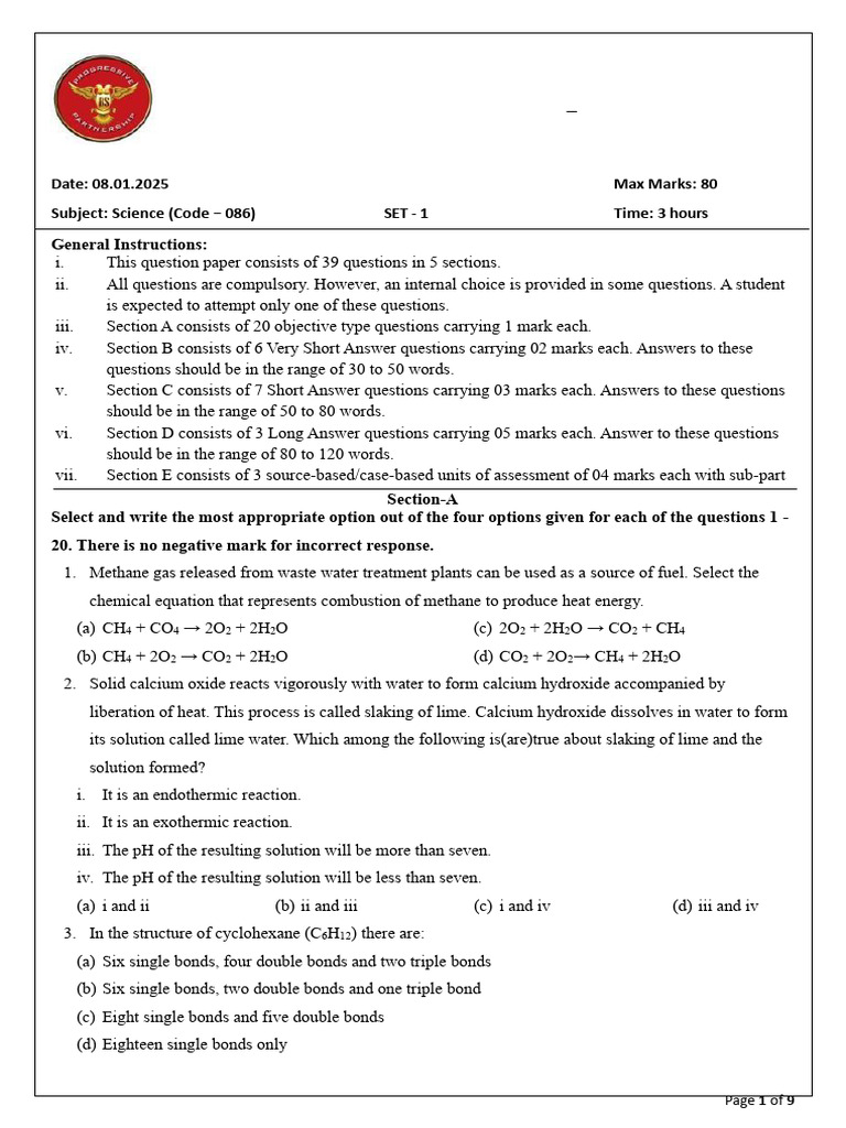 Prep2-G10-ScienceQPSET1 27948 | PDF | Cellular Respiration | Chemistry