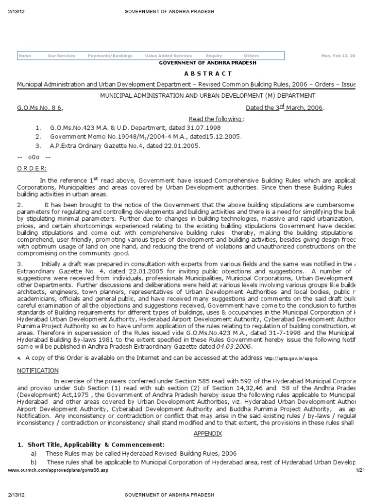 Building Bye Laws, Hyderabad PDF Basement Building Code