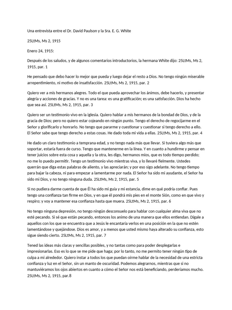 Manuscrito 2 de 1915 | PDF | Oración | Amor