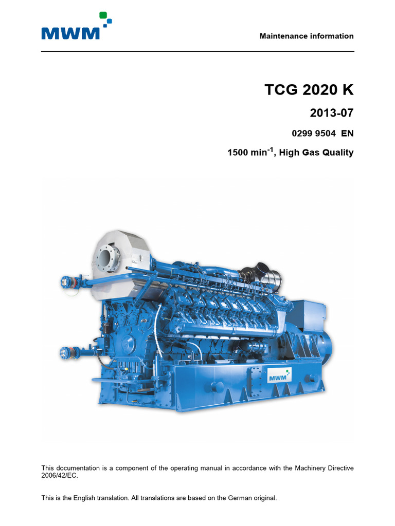 04.01.01 TCG 2020 V16 K, Maintenance Schedule, High Gas Quality 0299 ...