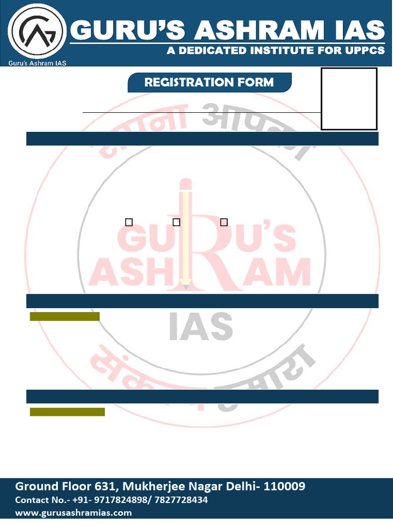 UPPCS Mains 2024 Registration Form | PDF | Government | Government And ...
