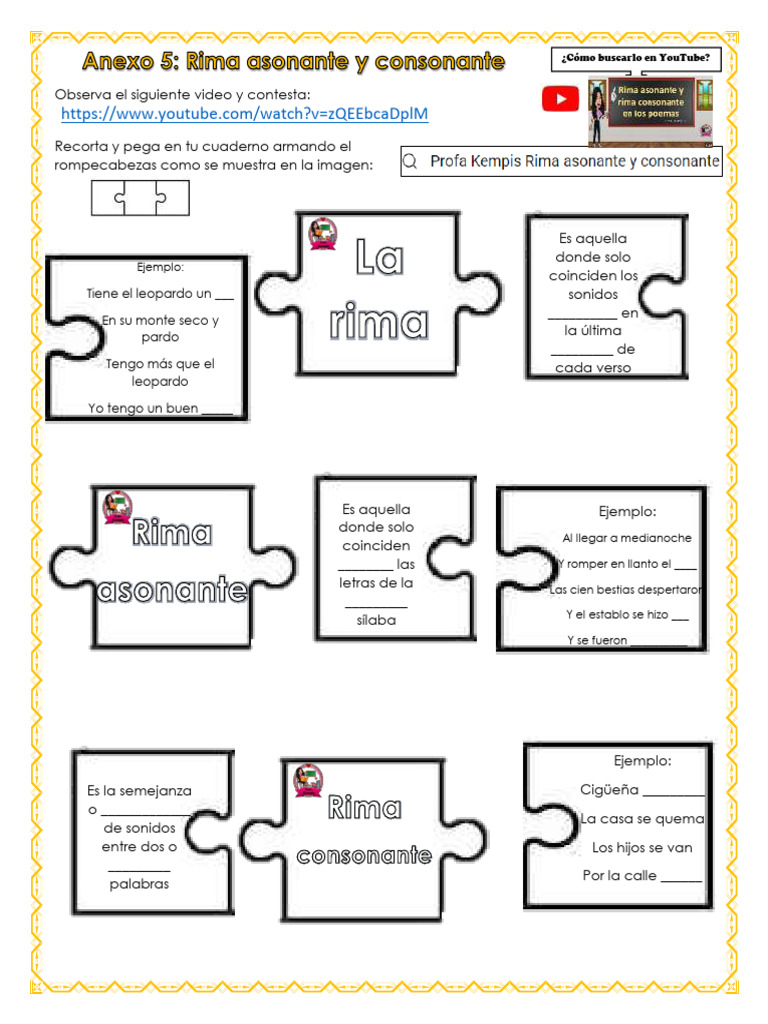 Rimas Asonantes y Consonantes: Ejemplos | PDF
