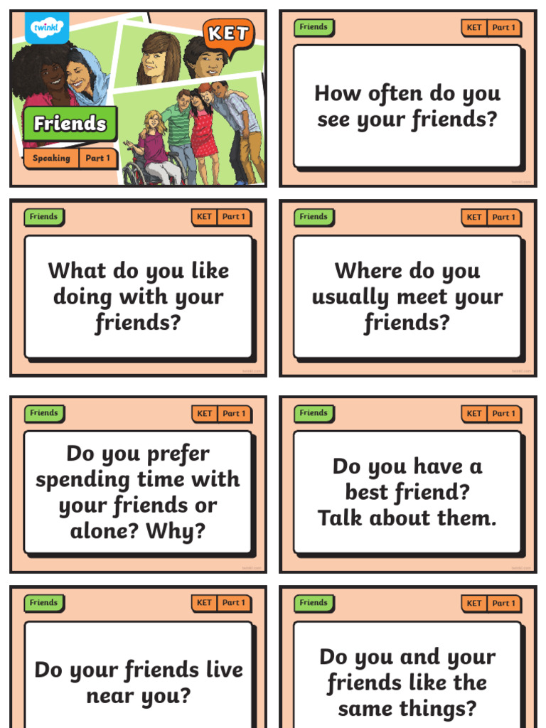 KET Speaking Practice: Friends Discussion | PDF | English As A Second ...