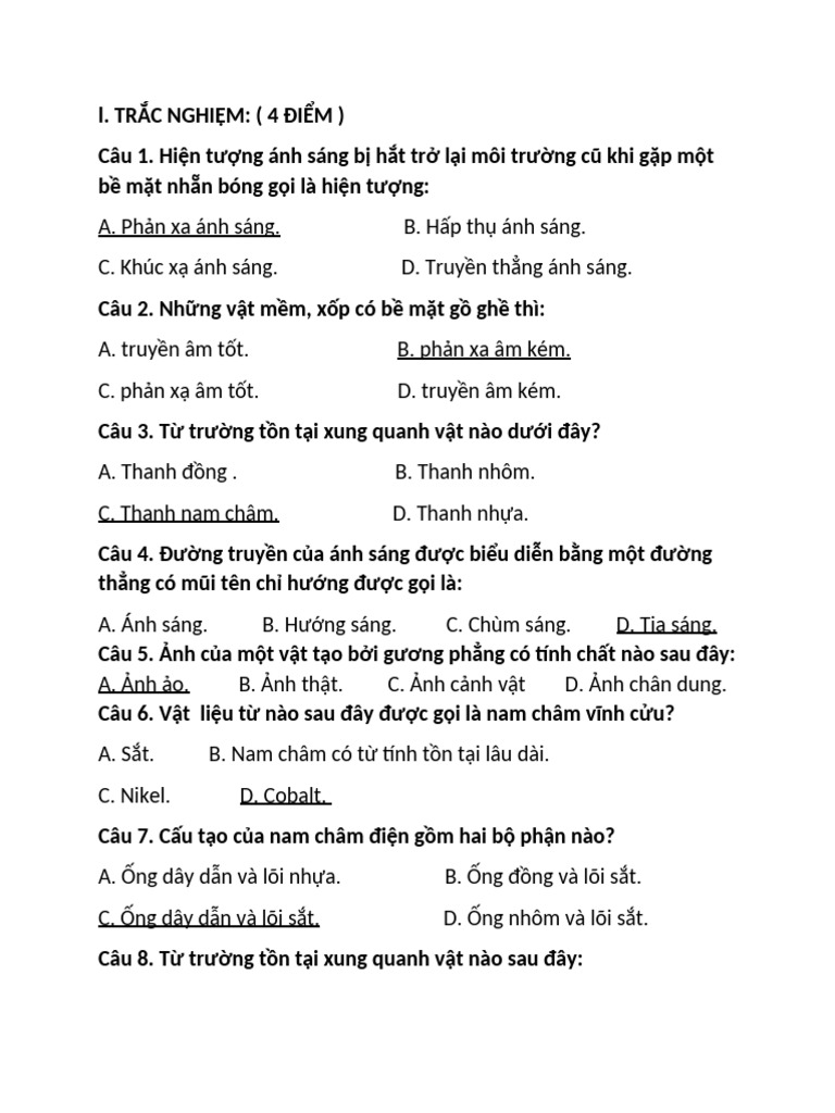 ôn tập khtn cuối kì 2 | PDF