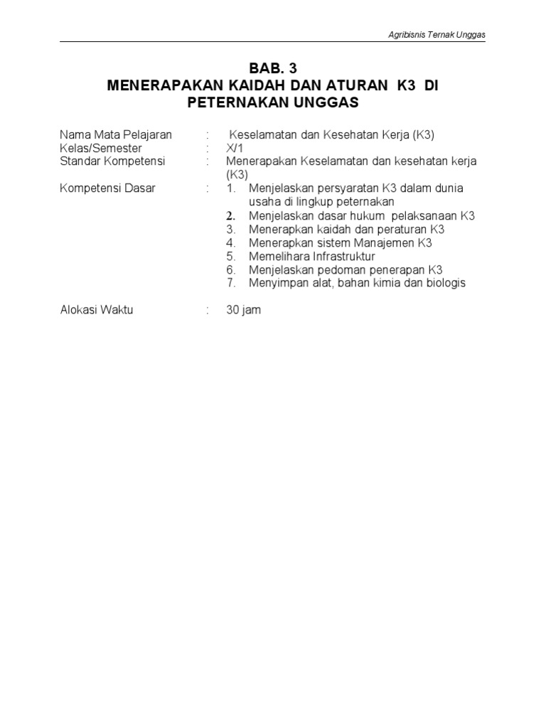 Bab 3 K3 | PDF | Kesehatan Holistik