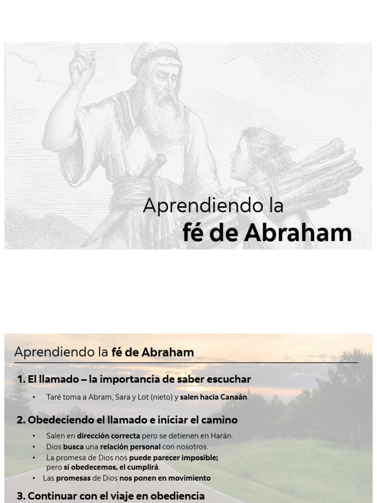 Fe y obediencia en el viaje de Abraham | PDF | Abrahán | Creencia ...