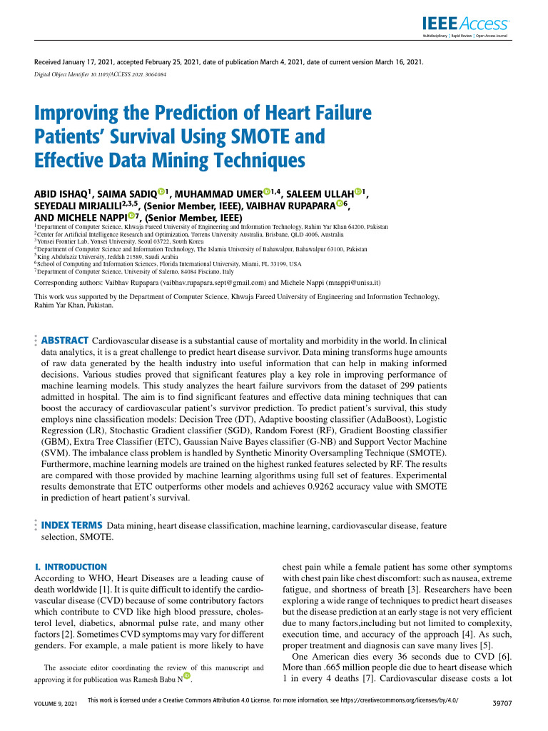 Enhancing Heart Failure Survival Prediction | PDF | Machine Learning ...