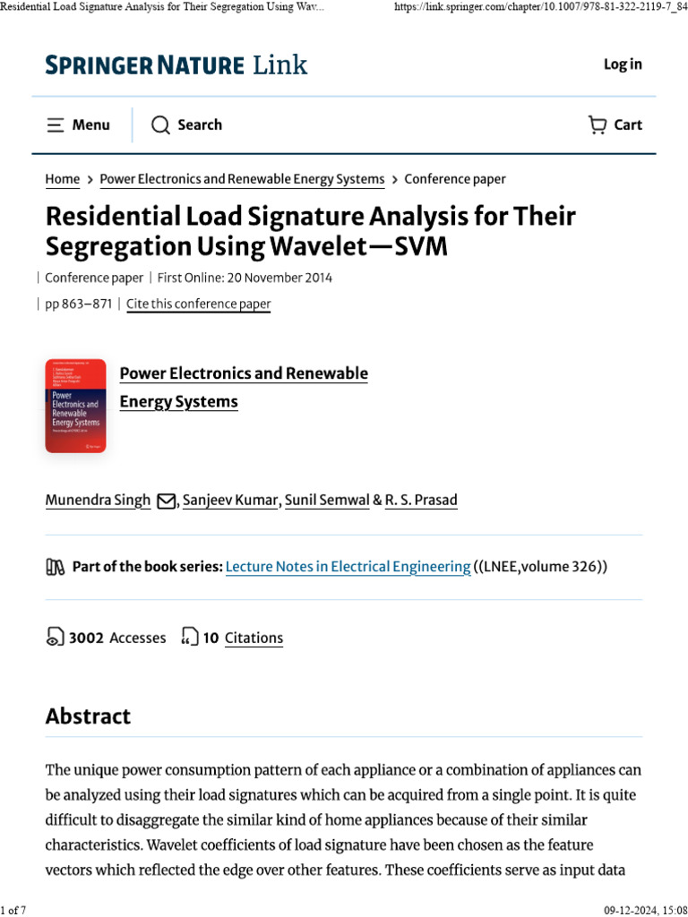 6 Residential Load Signature Analysis For Their Segregation Using ...