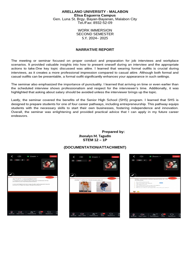 Narrative Report Template | PDF