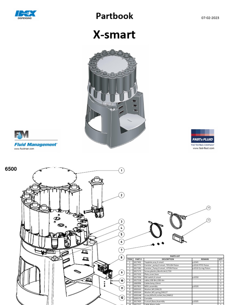 X-Smart Parts List Overview | PDF | Screw | Nut (Hardware)