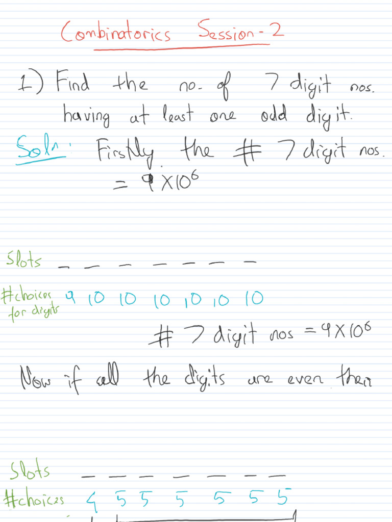 Combinatorics Session 2 | PDF