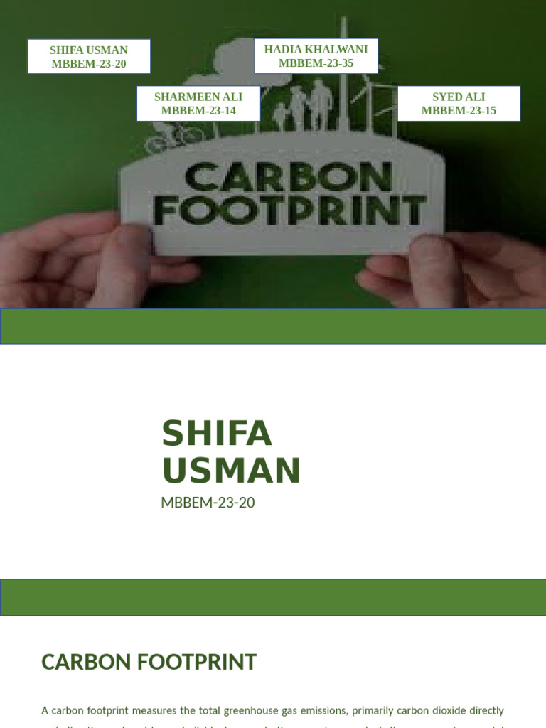 Understanding Carbon Footprint Impact | PDF | Carbon Footprint ...