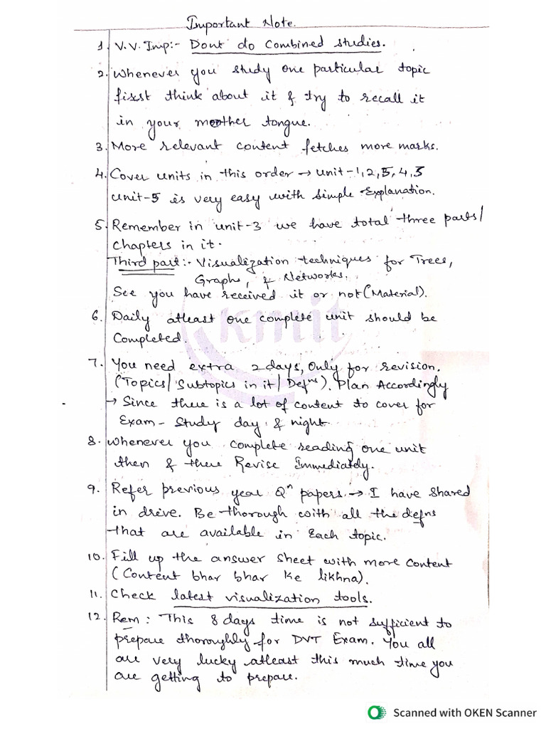 D and E Important Note | PDF