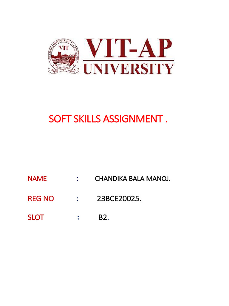 Soft Skills Assignment | PDF