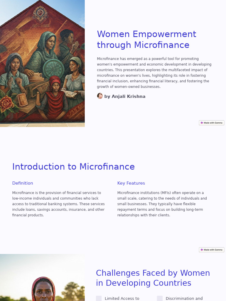 Empowering Women via Microfinance | PDF | Microfinance | Empowerment
