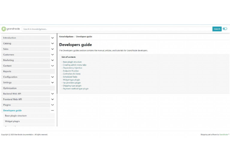 Grandnode Developer Guid | PDF