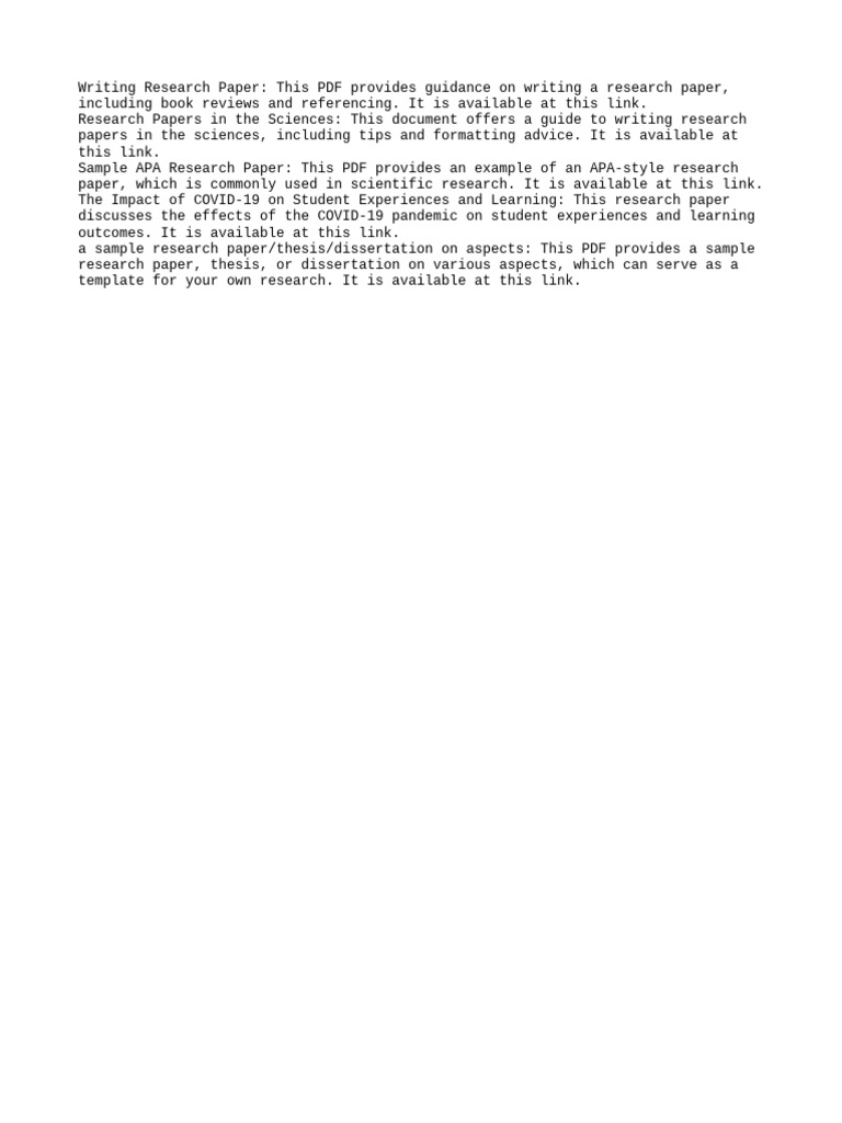 Write Research Paper | PDF