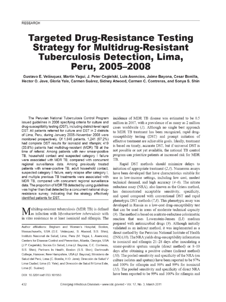 Estrategia de Detección de Tuberculosis Multirresistente Mediante ...