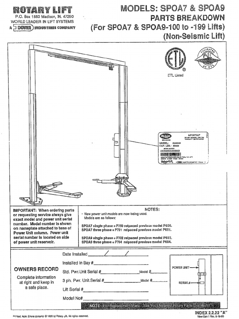 SPOA7-SPOA9-100-Parts | PDF