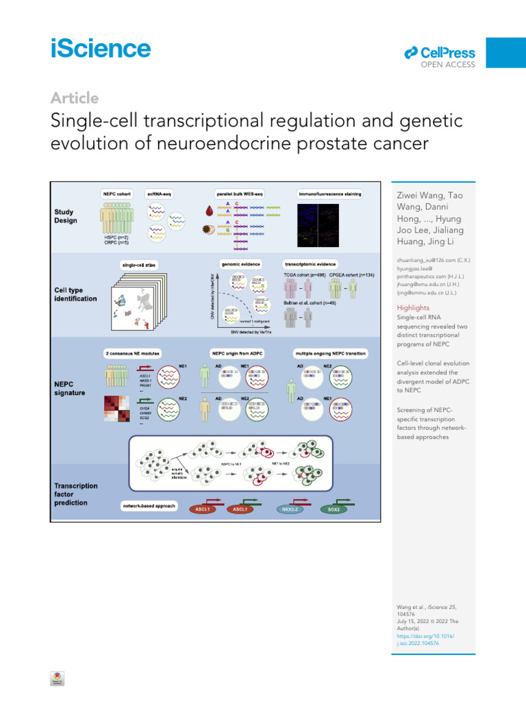 Wang Et Al. 2022 - Single-Cell Transcriptional Regulation and Genetic ...