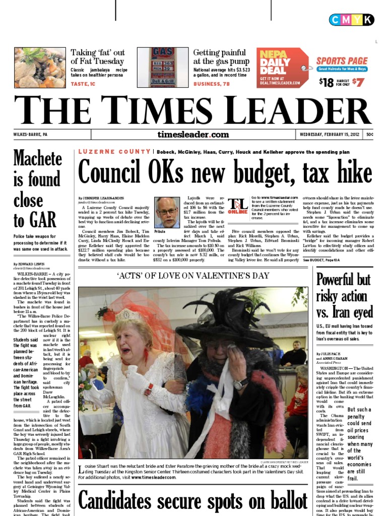 Times Leader 02-15-2012 | PDF | Plea | Mitt Romney