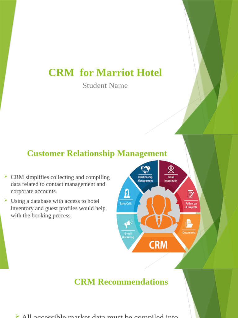 CRM For Marriot Hotel 6slides | PDF