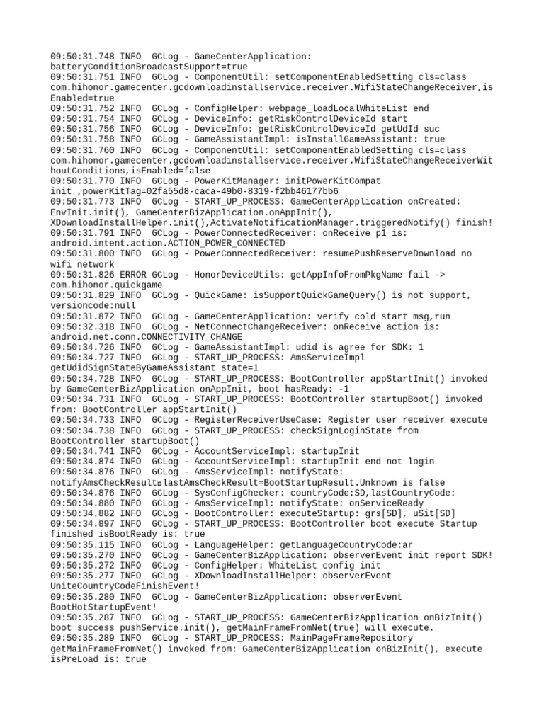 GameCenter Application Startup Log | PDF | Internet Standards | Hypertext