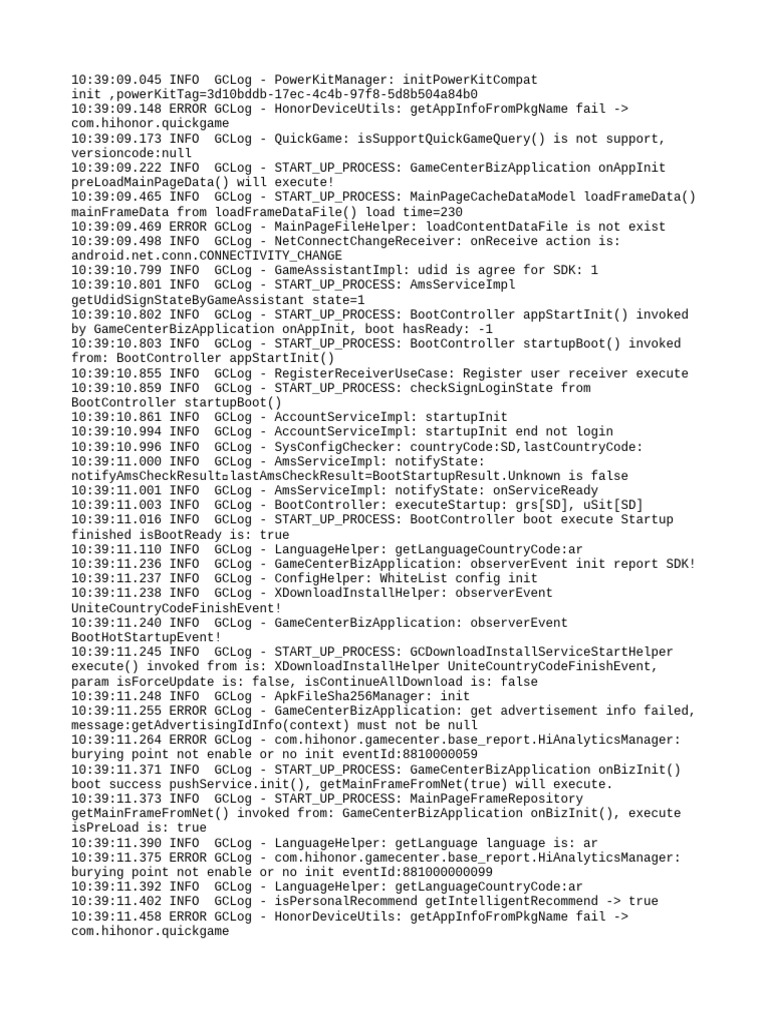 GameCenter Initialization Log Errors | PDF | Communications Protocols ...