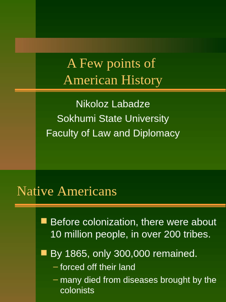N.Labadze American History | PDF | The United States | Thirteen Colonies