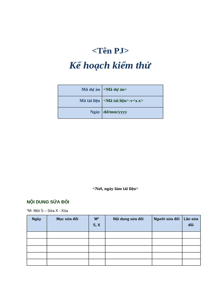 [Template] Test plan | PDF