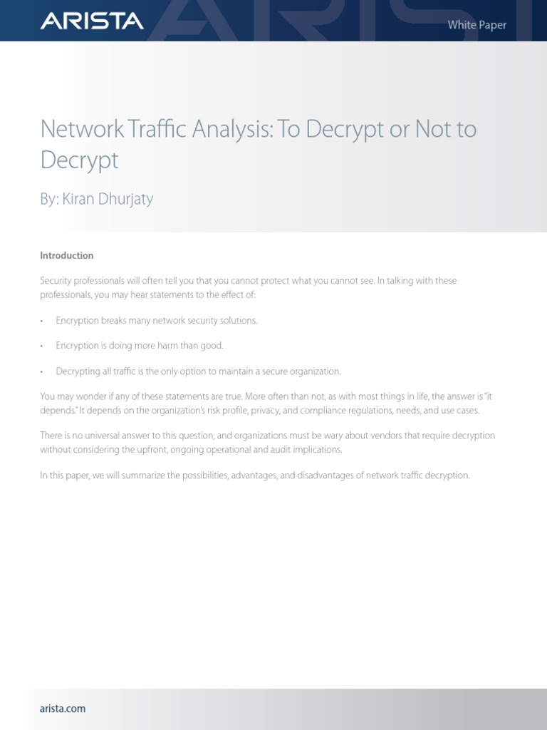 Decrypt or Not WP | PDF | Transport Layer Security | Public Key Certificate