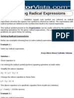 Simplifying Radical Expressions