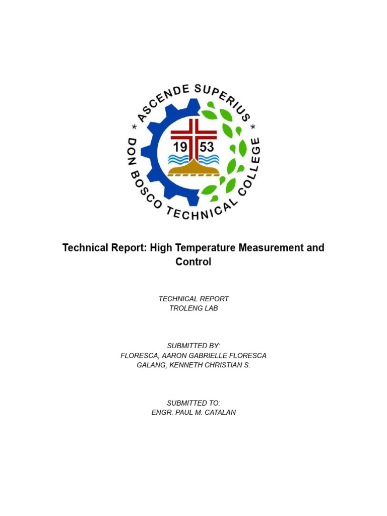 Technical Report - TROLENG LAB | PDF | Thermocouple | Steady State