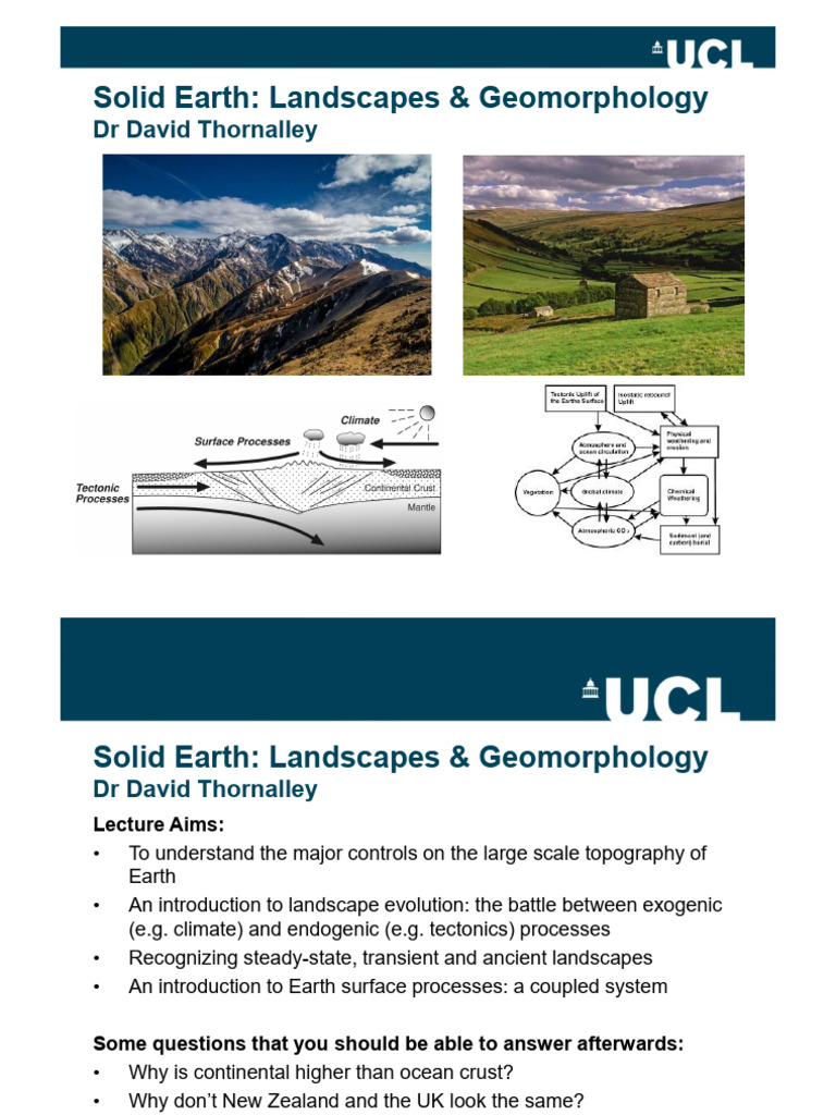 Earth Landscapes and Geomorphology Insights | PDF | Geomorphology | Earth