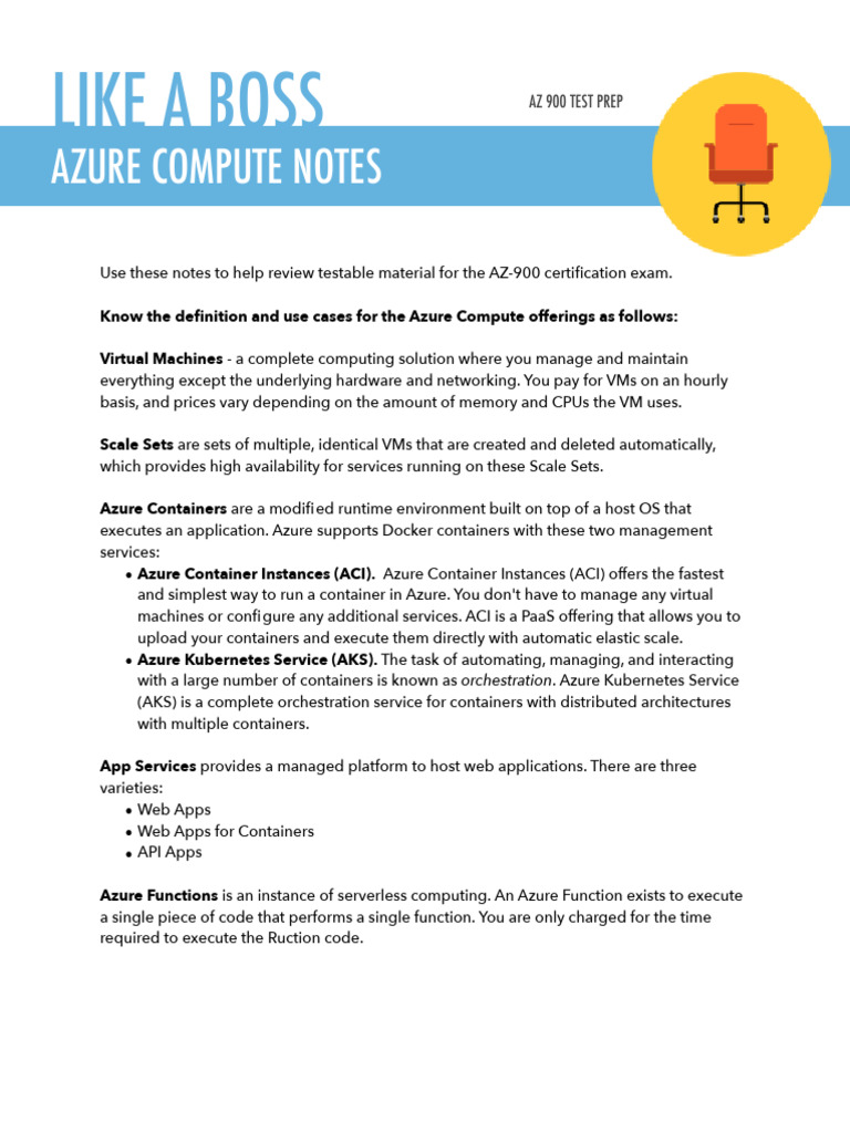AZ-900 Azure Compute Exam Guide | PDF