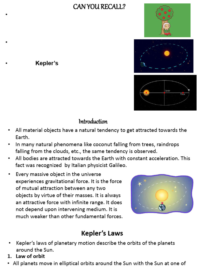 Understanding Gravitation and Kepler's Laws | PDF | Force | Orbit