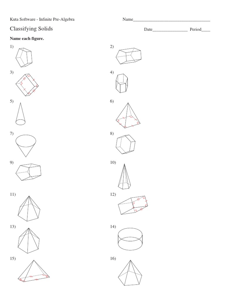 Classifying Solid Figures Worksheet | PDF | Teaching Methods ...
