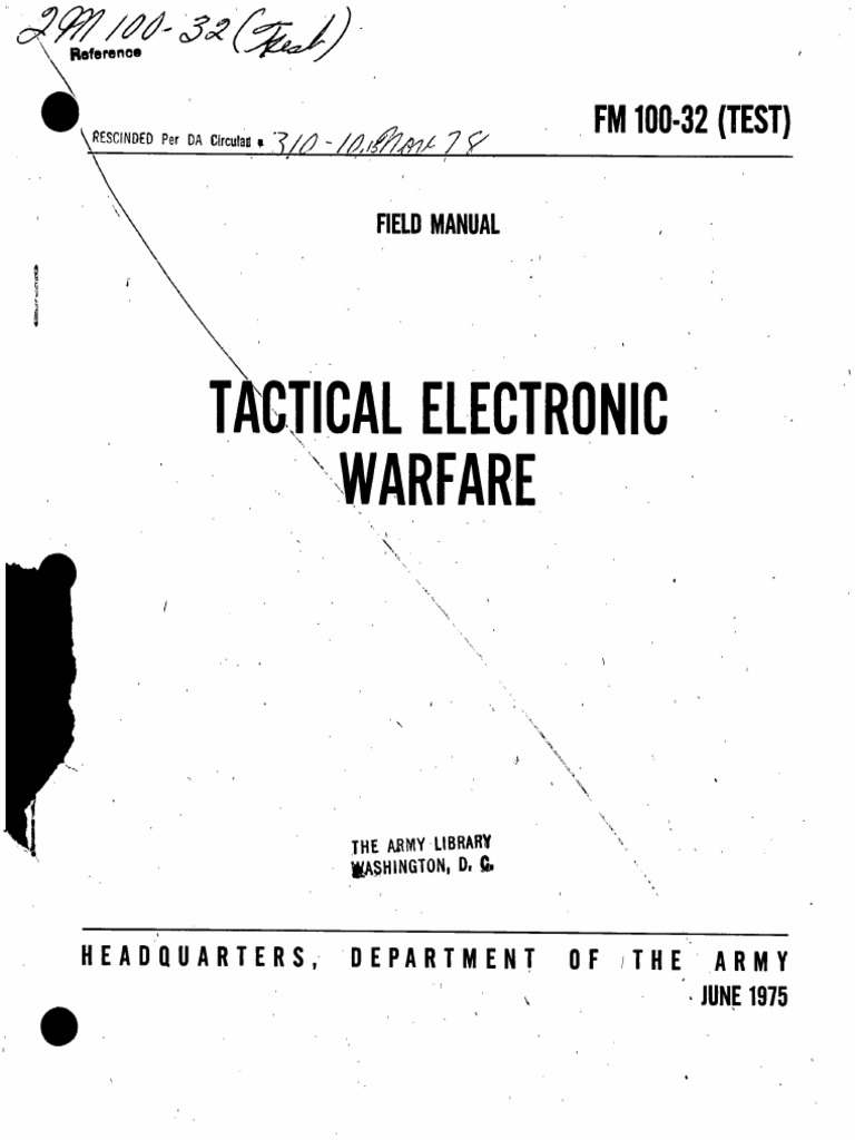 FM100-32TEST(75) | PDF | Radar | Military Intelligence