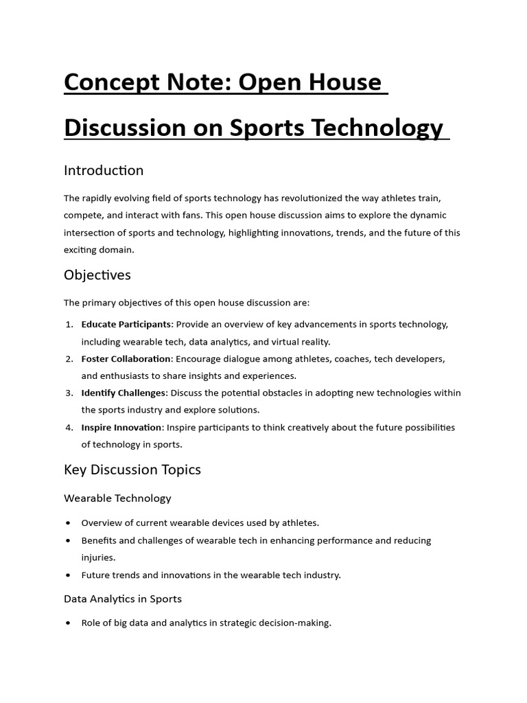 Concept Note On Open House Session (January) | PDF | Augmented Reality ...