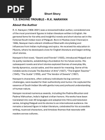 ENGINE TROUBLE BY R.K. NARAYAN